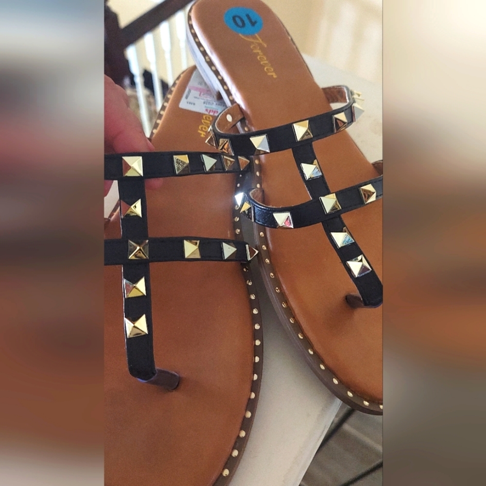 $ $ $ S O L D $ $ $ Black Studded Sandals